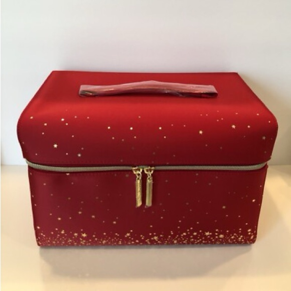 Estee Lauder Red Travel Bag set New lipsticks and Mascara New - Picture 2 of 10